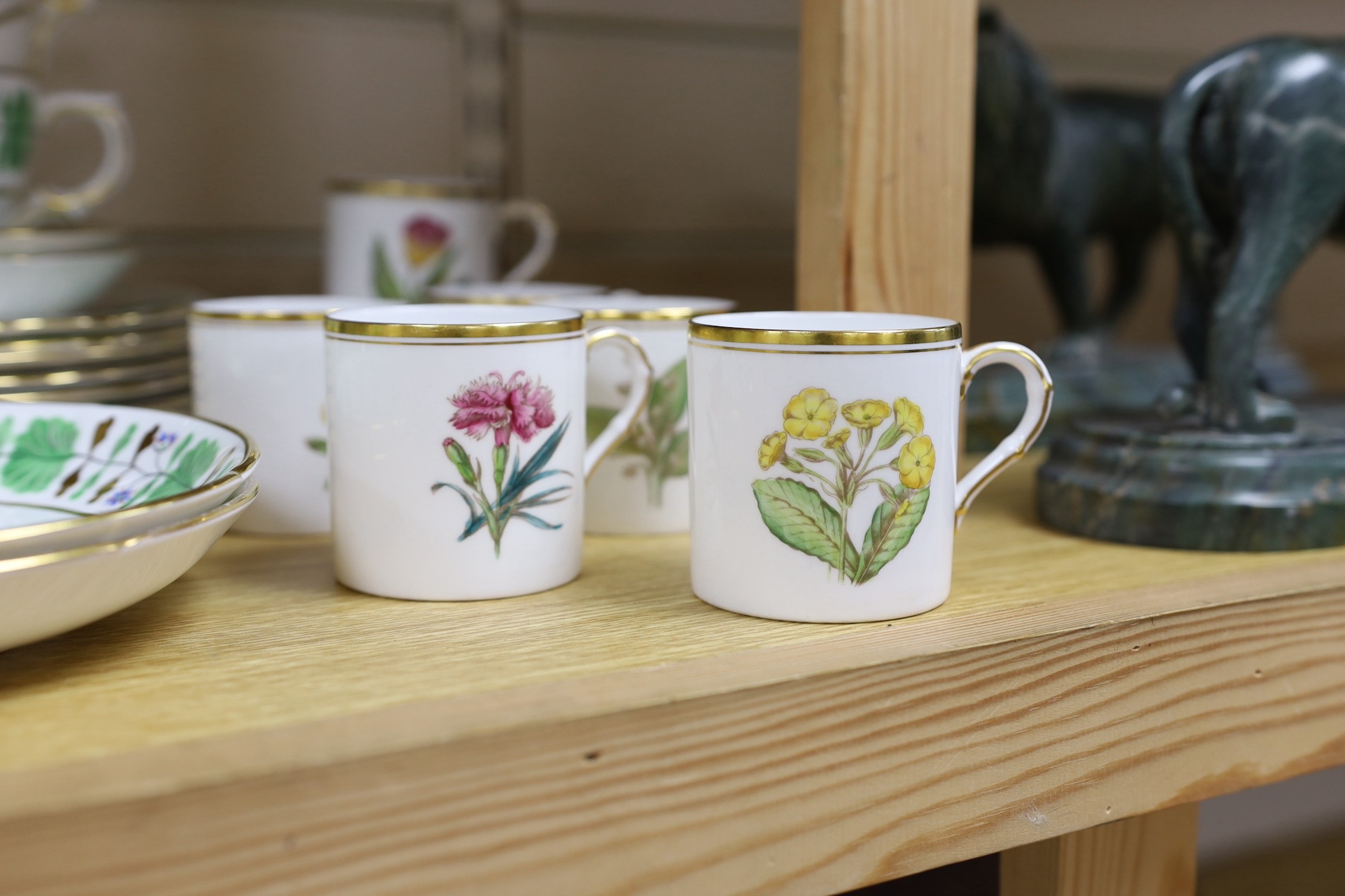 A T. Goode & Co part tea and coffee set and Worcester cups and saucers